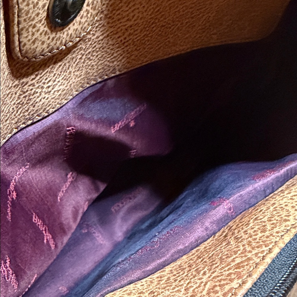 FINAL PRICE $125. Anuschka Hand-Painted Floral Leather Shoulder Bag - Multicolor - Picture 6 of 16